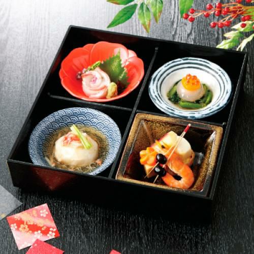 松花堂 雪 四つ仕切り雪セット