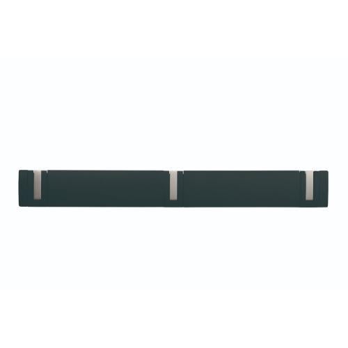6-071-05/ハンガーフック 折り畳み式 3連 マットブラック 約幅50×奥行1.35/5.15cm×高さ6cm