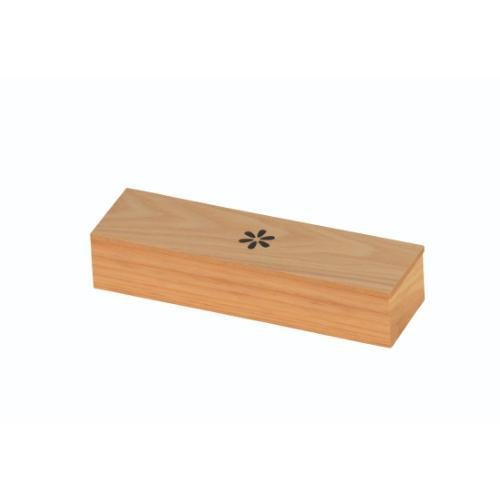 6-061-03/SB 長角菓子入れ タモ クリアー/花模様 約幅18×奥行5×高さ3.6cm(身内寸約幅17.2×奥行4.2×高さ2.65cm)