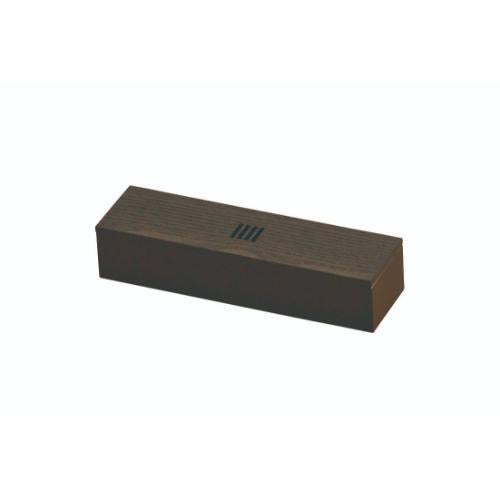 6-065-04/SB 長角菓子入れ タモ ブラック/格子模様 約幅18×奥行5×高さ3.6cm(身内寸約幅17.2×4.2×高さ2.65cm)