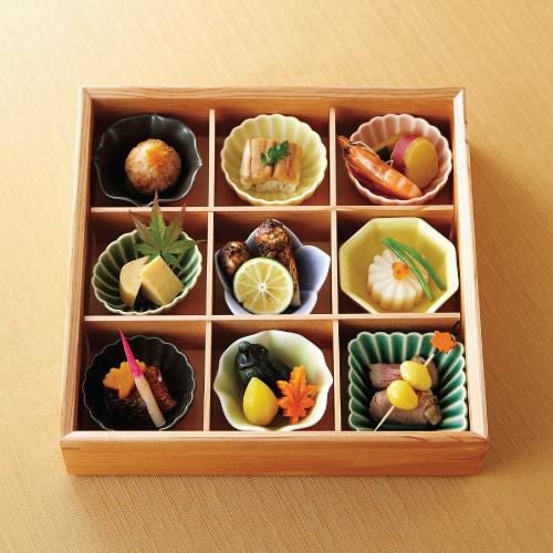 松花堂 月 九つ仕切り月セット 木製