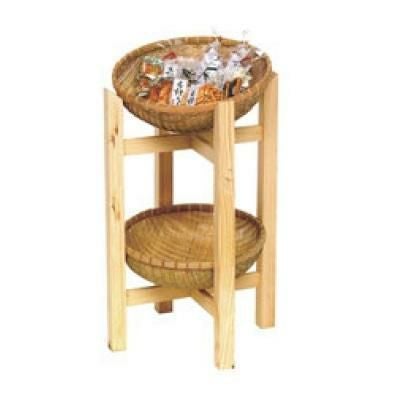 篭 木製 かご付飾り台(中)15-707M 