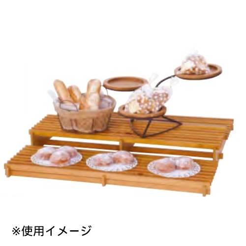 6-017-06/HPひな檀ディスプレイ什器(両面タイプ/メープル仕上) 約幅90×奥行90×高さ11.5(5.5cm)