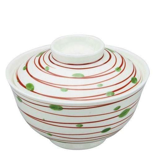 アルセラム強化食器 赤渦蓋物 EC3－50