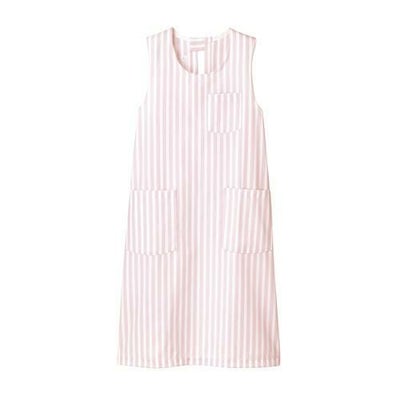 予防衣 兼用ノースリーブ ピンクストライプ 男女兼用 74-543