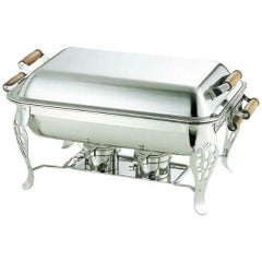 UK 18-8 木柄 角チューフィングディッシュ シングル用中鍋 22インチ