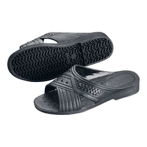 紳士シャワーサンダル 前あき L ブラック