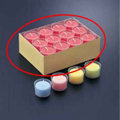 カップ入カラーキャンドル(24個入) R レッド