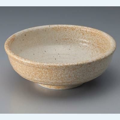 窯変志野 玉渕6寸浅丼