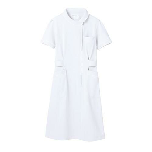 ナースワンピース 半袖 白 レディス 73-1472