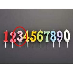 ナンバーキャンドル パステル(10入)3番 B7501-07-03LP