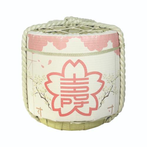 6-099-07/かざり 祝 菰樽 寿 櫻守 口径40×高さ44cm 容量18