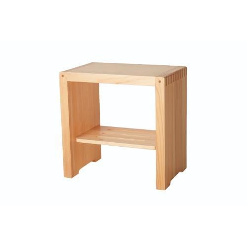 6-116-01/ひのき 箱型風呂椅子 (大) EXP仕上 約30×20×H30cm