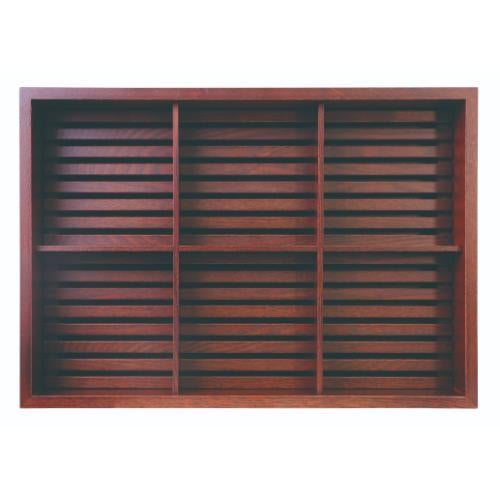 6-052-02/DS・Tools Tray すのこ仕様 タモブラウン/仕切り付 約幅44×奥行30.9×高さ8cm