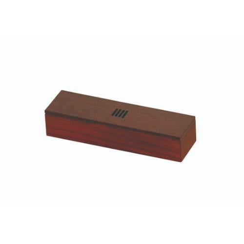 6-063-04/SB 長角菓子入れ タモ ブラウン/格子模様 約幅18×奥行5×高さ3.6cm(身内寸約幅17.2×4.2×高さ2.65cm)