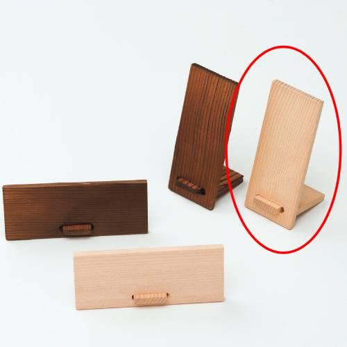 6-107-02/お好みプチスタンド 白木 縦型 約幅5×奥行5.5×高さ11.8cm