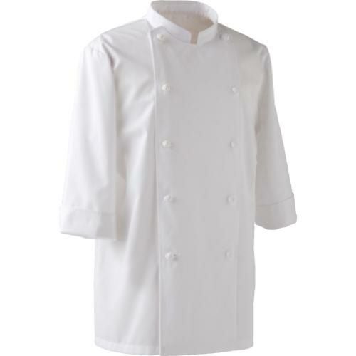 【セブンユニフォーム】【涼感コックコート】七分(男女兼用) ホワイト サイズ:SS～6L /小物送料対象商品