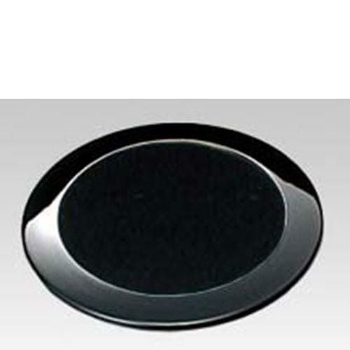 和風 月見 コースター 黒/内黒