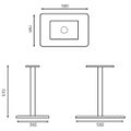TB　TABLE　LEG　580*380　H570