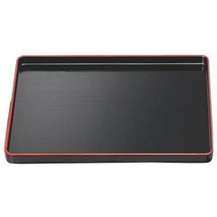 千筋長手盆黒天朱SL尺5 黒天朱