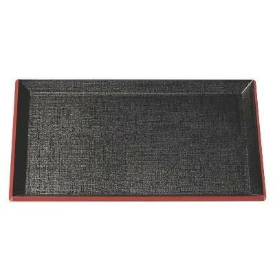 耐熱羽反布目盆黒天朱SL尺4 黒天朱