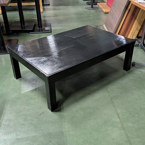 中古】座卓 黒 幅1200×奥行750×高さ340 【送料別途見積】【業務用