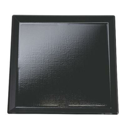 耐熱羽反布目角盆黒SL尺1 黒