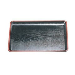 ★ケヤキ会席盆黒天朱SL尺4 黒天朱