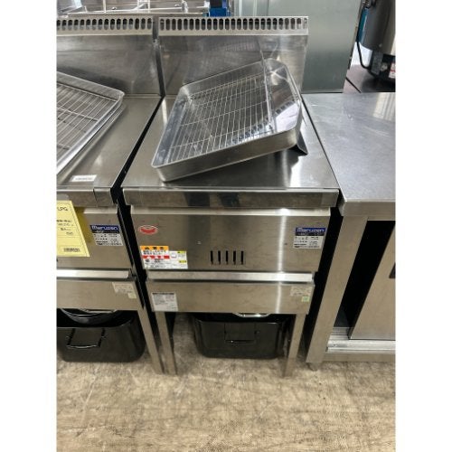 中古】ガスフライヤー マルゼン MGF-18K 幅430×奥行600×高さ800 LPG