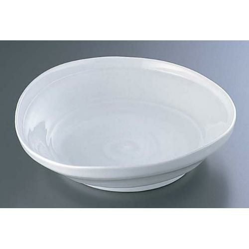 白釉たわみ8.0大皿 深 B03-35