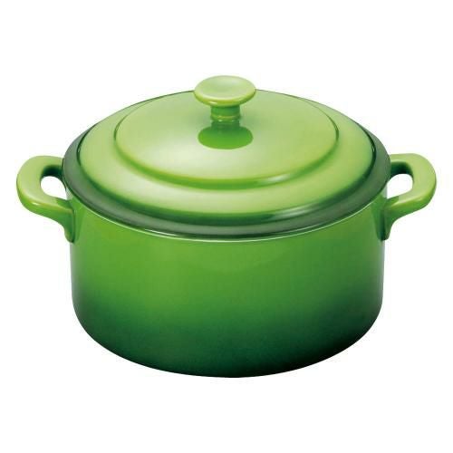ソレイユ ラウンドキャセロール S SO0810 グリーン