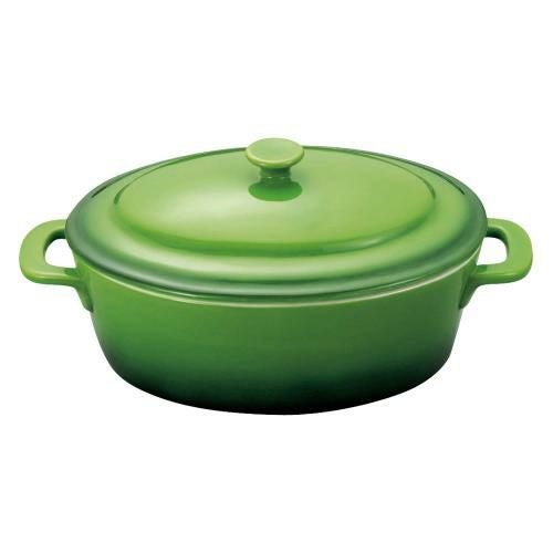 ソレイユ オーバルキャセロール S SO1813 グリーン