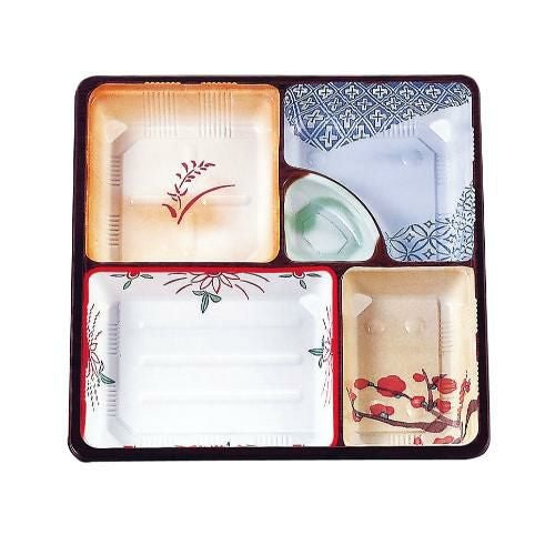 夢彩ごぜん(50枚入)TSR-BOX 80-80 中仕切1 柄付