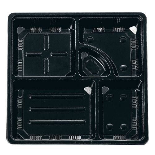 夢彩ごぜん(50枚入)TSR-BOX 80-80 中仕切1 黒