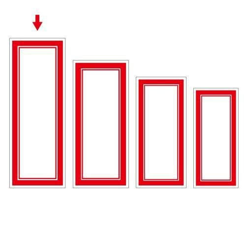 赤枠カード 270×100/100枚入り×5冊