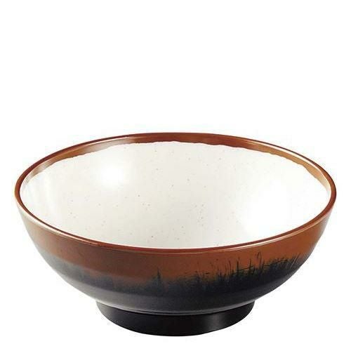 メラミン和食器 長次郎窯 そば丼 AN－70 特大 W内白