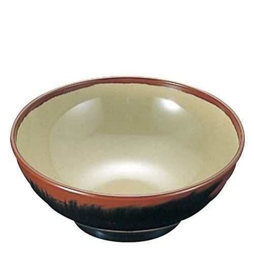 メラミン和食器 長次郎窯 そば丼 AN－65 大 G内若草