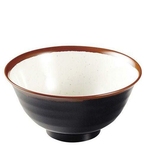 メラミン和食器 長次郎窯 羽反り丼 AN－59 小 W内白