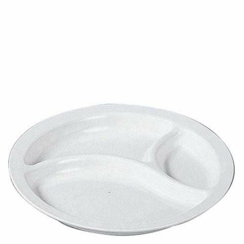 メラミン給食用食器 丸 ランチ皿 3ツ切 新型 No.56 白