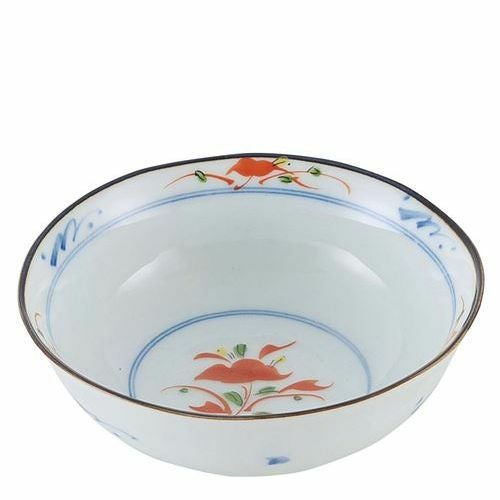 和食器コレクション 赤絵花 丸鉢 4寸