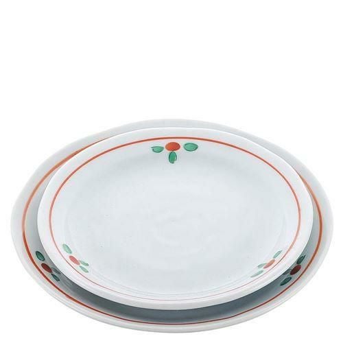 和食器コレクション 赤絵花紋 丸皿4寸