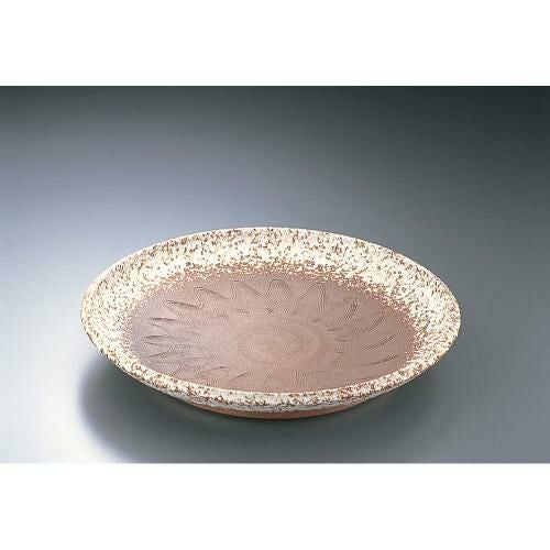 手造赤土白吹12.0大皿 平 B03-20