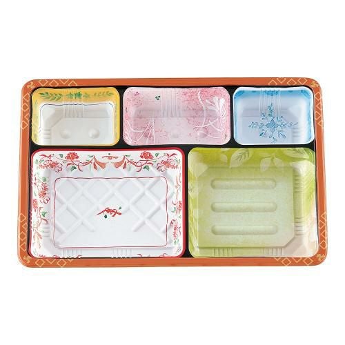 夢彩ごぜん(50枚入)TSR-BOX 90-60 中仕切4 柄付