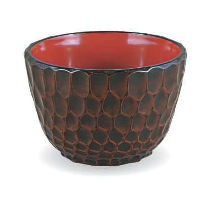 木彫亀甲丼栃内朱