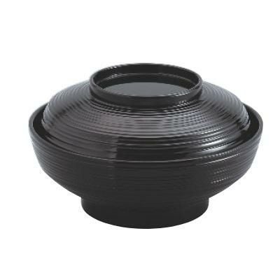 6寸平蓋物黒内黒