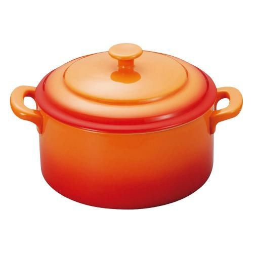 ソレイユ ラウンドキャセロール S SO0810 オレンジ