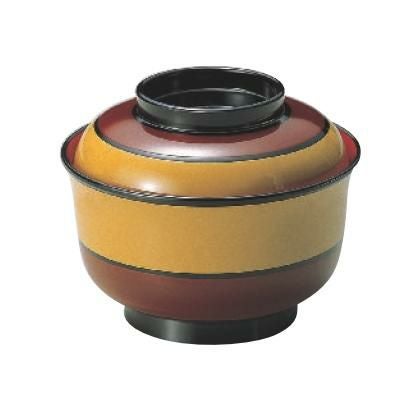 4寸千鳥椀白歌舞伎塗内朱