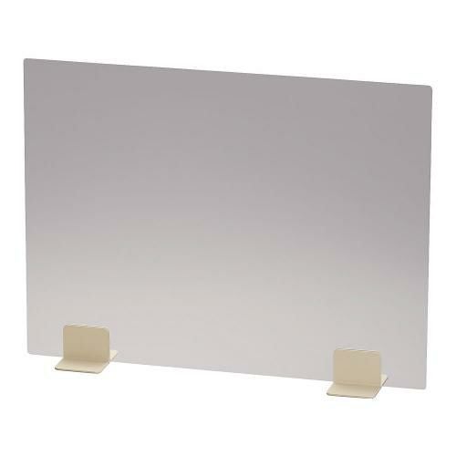 TKG 飛沫ガードパーテーション 600 アイボリースタンド クリア