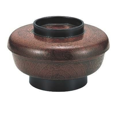 6寸やすらぎ木目丼栃内朱