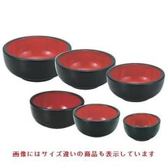 がんこ浅鉢黒はじき刷毛目内朱3寸